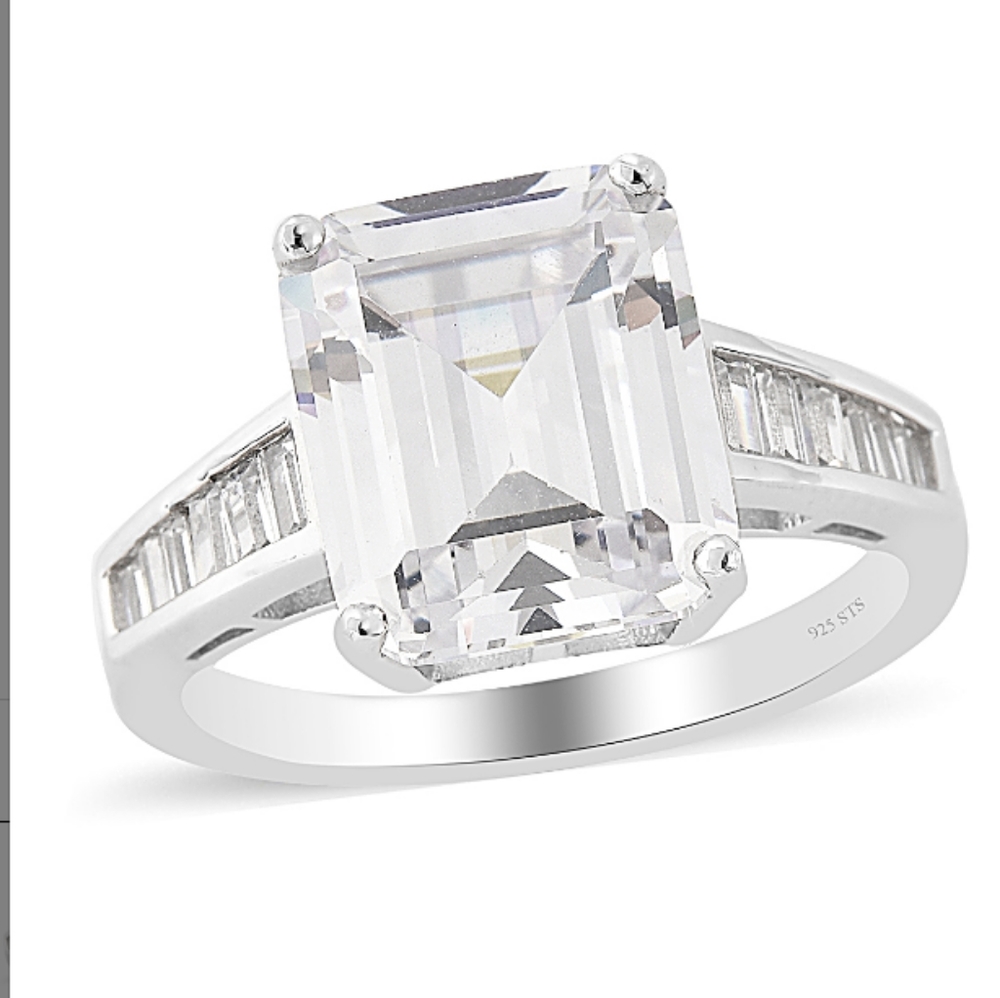 STERLING SILVER LUSTRO STELLA FINE CZ RING